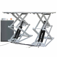 Plateforme élévatrice à ciseaux mince TFAUTENF à double vérin, entraînement électro-hydraulique, capacité 3500 kg, avec déverrouillage pneumatique