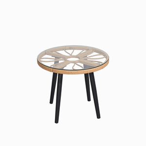 Tùy chỉnh sân PE mây Bàn và ghế hiện đại ngoài trời wrought sắt vườn bảng bền kim loại PE mây Ghế bộ - Product Image 4