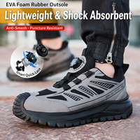 Chaussures de sécurité à embout d'acier, antidérapantes, résistantes aux perforations, bottes de travail industrielles en cuir