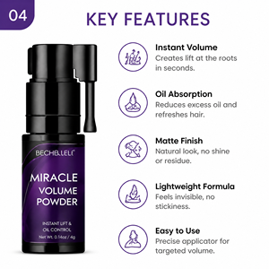Polvo Voluminizador Instantáneo OEM para Peinado de Cabello para Hombres y Mujeres, Fijación Fuerte, Control de Grasa, Volumen Natural, Sin Residuos, Productos para Peinar el Cabello - Product Image 3
