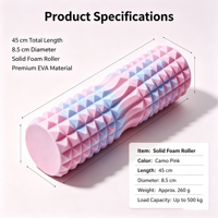 Rodillo de Espuma EVA de Alta Densidad para Yoga, 45*8.5cm, 200kg de Carga, Accesorios de Gimnasio para Liberación Muscular y Pilates, Venta al Por Mayor de Fábrica OEM
