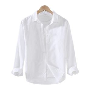 Primavera ed estate nuova <span class=keywords><strong>camicia</strong></span> da <span class=keywords><strong>uomo</strong></span> in <span class=keywords><strong>lino</strong></span> bianco a maniche lunghe <span class=keywords><strong>camicia</strong></span> da <span class=keywords><strong>uomo</strong></span> in cotone <span class=keywords><strong>camicia</strong></span> da <span class=keywords><strong>uomo</strong></span> in <span class=keywords><strong>lino</strong></span> Casual - Product Image 1
