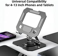 Accessoires Consommateur Très Vendus 360 °   Support d'ordinateur portable pliable et rotatif réglable pour bureau, rehausseur stable pour ordinateur portable