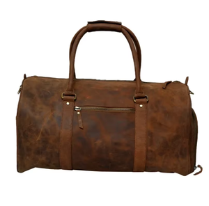 Unisex Travel Laptop <b>Backpack</b> Large Capacity Genuine Leather Lightweight Durable Custom Wholesale with Zipper Closure - Product Image 5