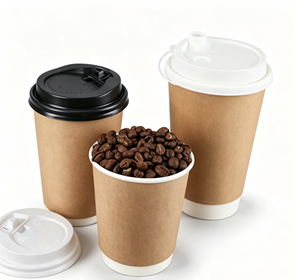 Custom Double Wall Disposable Coffee <b>Paper</b> Cup, Hollow Heat Insulated Thickened Hot Drink Milk Tea Cup 8oz With Logo Printing - Product Image 5