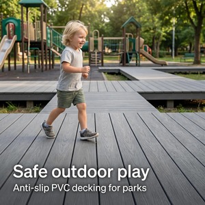 Tarima de PVC para Exteriores de 22.8 mm de Espesor, Superficie Antideslizante para Parques, Áreas de Juego, Construcción de <span class=keywords><strong>Pisos</strong></span> Exteriores, Oferta al por Mayor - Product Image 4
