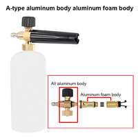 Nettoyeur haute pression OEM, canon à mousse noire pour voiture, lance, buse à jet, outil de lavage de voiture, tuyau d'arrosage, orifice, pistolet à eau