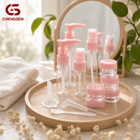 Pulvérisateur en plastique PET emballage cosmétique bouteille de voyage ensemble 50ml 80ml 100ml pots cosmétiques portable petite taille vide bouteille de soin de la peau