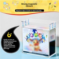 Boîtier de présentation de bureau rectangulaire en acrylique transparent, imprimé UV, gravé au laser, avec fermeture magnétique, anti-poussière et facilement accessible
