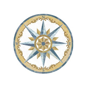 Mặt Bàn La Bàn Huy Chương Khảm Tia Nước Cẩm Thạch - Product Image 2