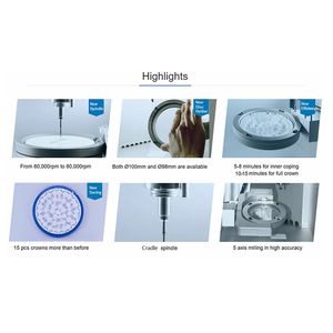 Fraiseuse dentaire pour matériaux de traitement dentaire 5 axes - Product Image 2