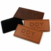 Patchs en cuir véritable de haute qualité avec logo en relief personnalisé pour chapeaux