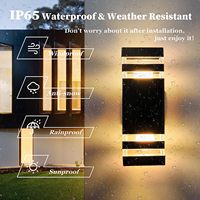 IP65 Éclairage Moderne pour la Maison, Applique Murale Bidirectionnelle/Lumière Extérieure/Applique Murale ABS Étanche pour Jardin, Extérieur de Villa d'Hôtel