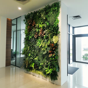 Panel de Pared Verde Artificial con Follaje de Tacto Real, Jardín Vertical para Decoración Interior Comercial, Vestíbulo de Hotel, Recepción de Oficina, Venta al por Mayor - Product Image 6