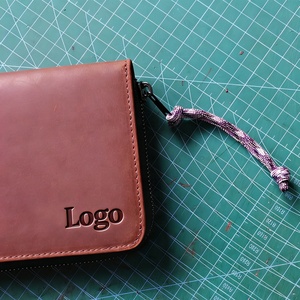 Custom logo Color Zipper Carrying Pouch Special Purpose Cases Sports Scorecards Notes Bag Genuine Leather Golf Gloves Holder - Product Image 4