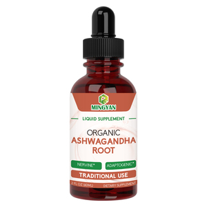 Extracto de Raíz de Ashwagandha Orgánico en Gotas Líquidas con Etiqueta Personalizada, Suplemento Herbal para Dormir, Relajación, Aumento de Energía y Función Cerebral - Product Image 1