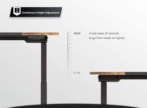 Bàn Đứng Điện Có Thể Điều Chỉnh Chiều Cao Động Cơ Kép Với Khay Bàn Phím 48X24 Inch Ngồi Đứng Với Bảng Ghép Nối - Product Image 4