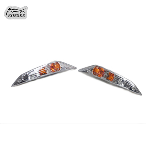 BORSKE motosiklet aydınlatma sistemi dönüş sinyal ışığı şeffaf Lens 12V pipizip 100 için ön dönüş ışıkları açtı - Product Image 4