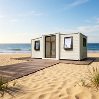 Maison conteneur extensible de luxe moderne de 20 pieds, mini-maison mobile modulaire préfabriquée