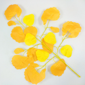 Rami Artificiali <span class=keywords><strong>di</strong></span> Populus Euphratica, Foglie Verdi Finte per Decorazione Autunnale e Paesaggistica, Vendita all'Ingrosso - Product Image 3