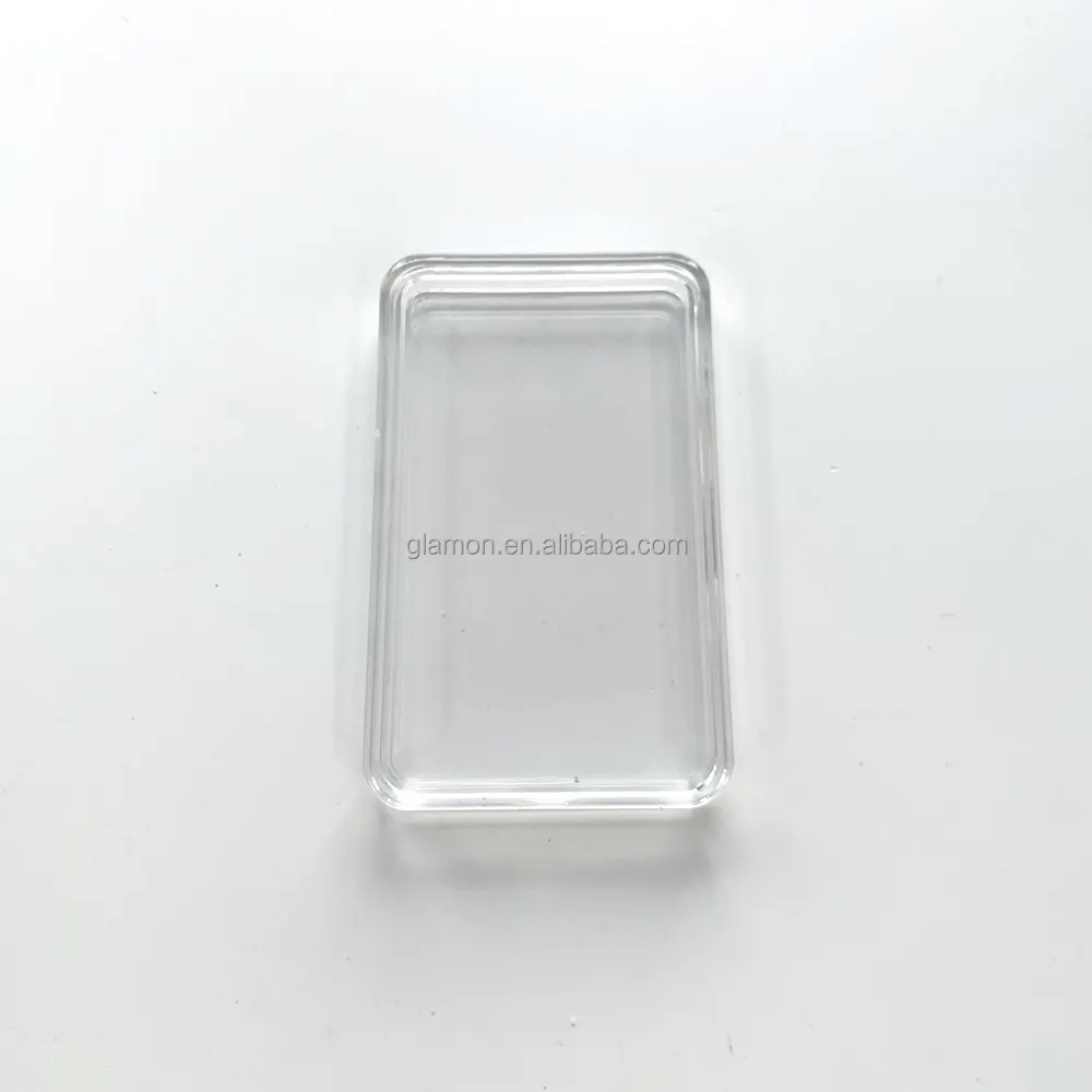 Vitrine de stockage de barre d'argent d'or de 10oz Capsule acrylique claire de pièce de monnaie de rectangle