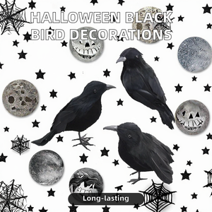 Hot Selling Black Crows Artificial Birds for Halloween Home Garden Tree Masks - Product Image 5