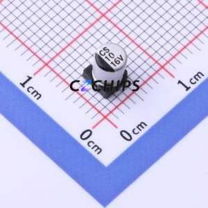Condensateur électrolytique en aluminium SMD CS1C100M-CRC54, SMD, D4xL5.4mm 10uF 20% 16V 18mA-120Hz - Product Image 1