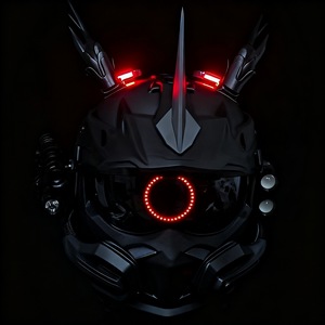 Casque intégral Cyberpunk Hero Series Kylin avec éclairage LED, style Mecha, modifiable, premium, pour cosplay et moto - Product Image 5