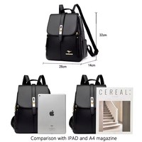 Sac à Dos Femme en Cuir Imperméable de Haute Qualité, Sacs à Bandoulière de Voyage pour Adolescentes, Grande Capacité pour l'École