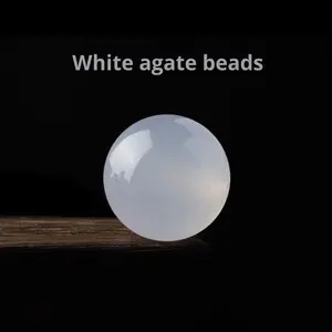 화이트 1 PC 마노 느슨한 비즈 수제 크리스탈 보석 액세서리 DIY 도매 반제품 단일 구슬 - Product Image 2