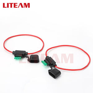 <span class=keywords><strong>Portafusibles</strong></span> en línea automotriz personalizado impermeable 30A medio en línea ATC ATO <span class=keywords><strong>portafusibles</strong></span> de hoja 10-22AWG calibre <span class=keywords><strong>portafusibles</strong></span> de cable rojo - Product Image 5