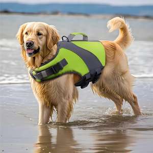 سترة نجاة للكلاب قابلة للتعديل عالية الوضوح مع خطوط عاكسة، سترة نجاة للحيوانات الأليفة مقاومة للتمزق - Product Image 1