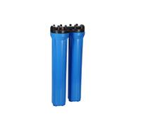 Machine de filtration d'eau potable à grand débit à 3 étages, boîtier de filtre à eau bleu fin de 20 pouces, bouteille de purificateur d'eau fine de 20 pouces * 2,5 pouces