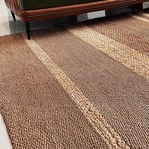Alfombra Reversible de Estilo Oriental con Patrón Geométrico Ecológico, Tejido Hecho a Mano, Textura Suave, Aspecto Natural, Vietnam - Product Image 3
