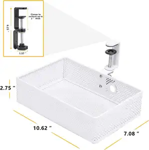 Keranjang penyimpanan cangkir klip desktop, keranjang penyimpanan penata kawat