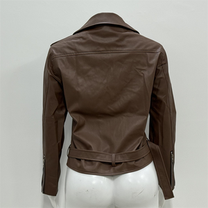 <span class=keywords><strong>Imitation</strong></span> <span class=keywords><strong>Cuir</strong></span> Femmes Slim Sashes Casual Biker Vestes Outwear <span class=keywords><strong>Femme</strong></span> Tops BF Style Noir Veste En <span class=keywords><strong>Cuir</strong></span> <span class=keywords><strong>Manteau</strong></span> - Product Image 2