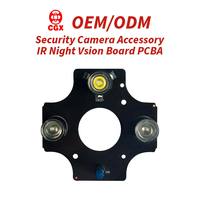 Accessoire de caméra de sécurité CCTV, panneau de vision nocturne 3838 infrarouge + lumière blanche double spectre, carte PCBA IR 850nm 940nm personnalisée