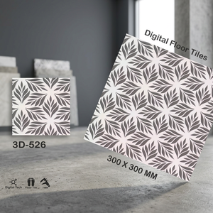 Vistaar Brand 12x12 Inch 3D Digital Ceramic Glazed Floor Tiles Matte <b>Waterproof</b> Modern Design - Product Image 2
