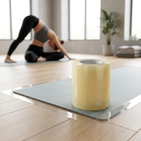 Ruban de fixation pour sols sportifs en vinyle PVC transparent écologique, épaisseur 7 mil, adhésif en caoutchouc, étanche, pour tapis de gymnastique, yoga, lutte et danse