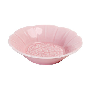 Petite assiette en céramique chinoise pour thé et en-cas, forme de fleur, motif lotus, pour les fêtes - Product Image 5
