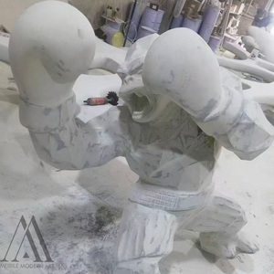 Escultura de Mono Luchador de Boxeo Personalizada, Estatua de Animal Deportiva Grande para Exteriores con Guantes Rojos para Gimnasio - Product Image 6