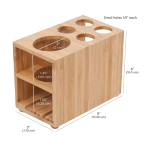 Soporte <span class=keywords><strong>de</strong></span> <span class=keywords><strong>pasta</strong></span> <span class=keywords><strong>de</strong></span> <span class=keywords><strong>dientes</strong></span> y cepillo <span class=keywords><strong>de</strong></span> <span class=keywords><strong>dientes</strong></span> <span class=keywords><strong>de</strong></span> madera <span class=keywords><strong>de</strong></span> bambú sin terminar para Baño - Product Image 3