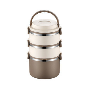 304 Stainless Steel Insulated Lunch <b>Box</b> With Lid <b>Large</b> Capacity Bento <b>Box</b> For Office Workers And Students - Product Image 1