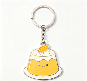 Custom Metal Enamel Key Chain Cake Pendant Electroplated Keyring <b>Bag</b> <b>Charm</b> Gift Accessory - Product Image 4