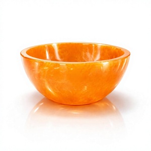 Tazón de servir de resina epoxi con efecto mármol de lujo, tazón decorativo contemporáneo hecho a mano para cocina, comedor y entretenimiento. - Product Image 1