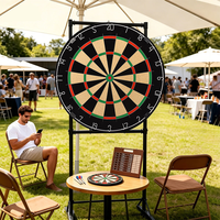 Heißer Verkauf: Wettkampf-Sisal-Dartscheibe mit dickem, komprimiertem Faser-Wandschutz und Halterung – Dart-Spielsets für Erwachsene und Vereine