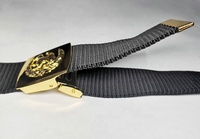 Ceinture en toile de nylon avec logo Lion doré de haute qualité avec boucle de couleur dorée pour le cambodge