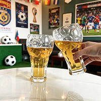 Copa de Vino de Cristal con Forma de Balón de Fútbol, Creativa, para Bar Deportivo, Regalo para Aficionados al Vino