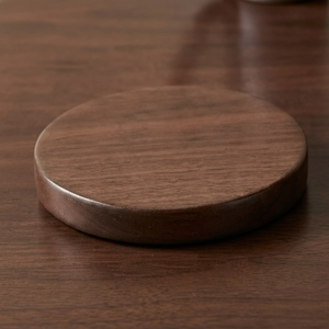 Sous-verre rond en bois naturel brun, tapis de table réutilisable résistant à la chaleur, décoration de table pour cuisine et salle à manger, finition de haute qualité - Product Image 1