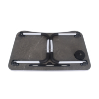 Table de lit pliable pour ordinateur portable, bureau portable avec fente pour lit et canapé, multifonction, cadre en MDF et métal, installation sans outil